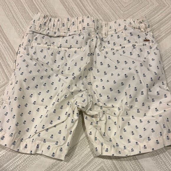 Scotch & Soda Boys Off White and Blue Patterned Shorts - Size 6 - Picture 5 of 6